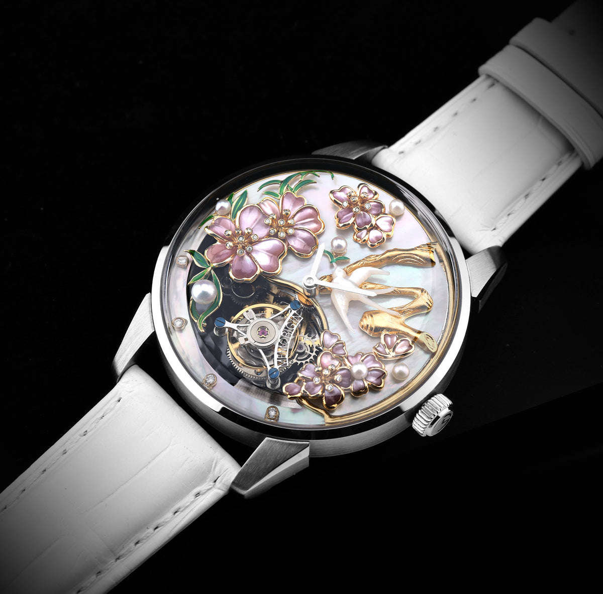The Peach Blossoms and the Swallow Tourbillon Watch (Pre-Order)