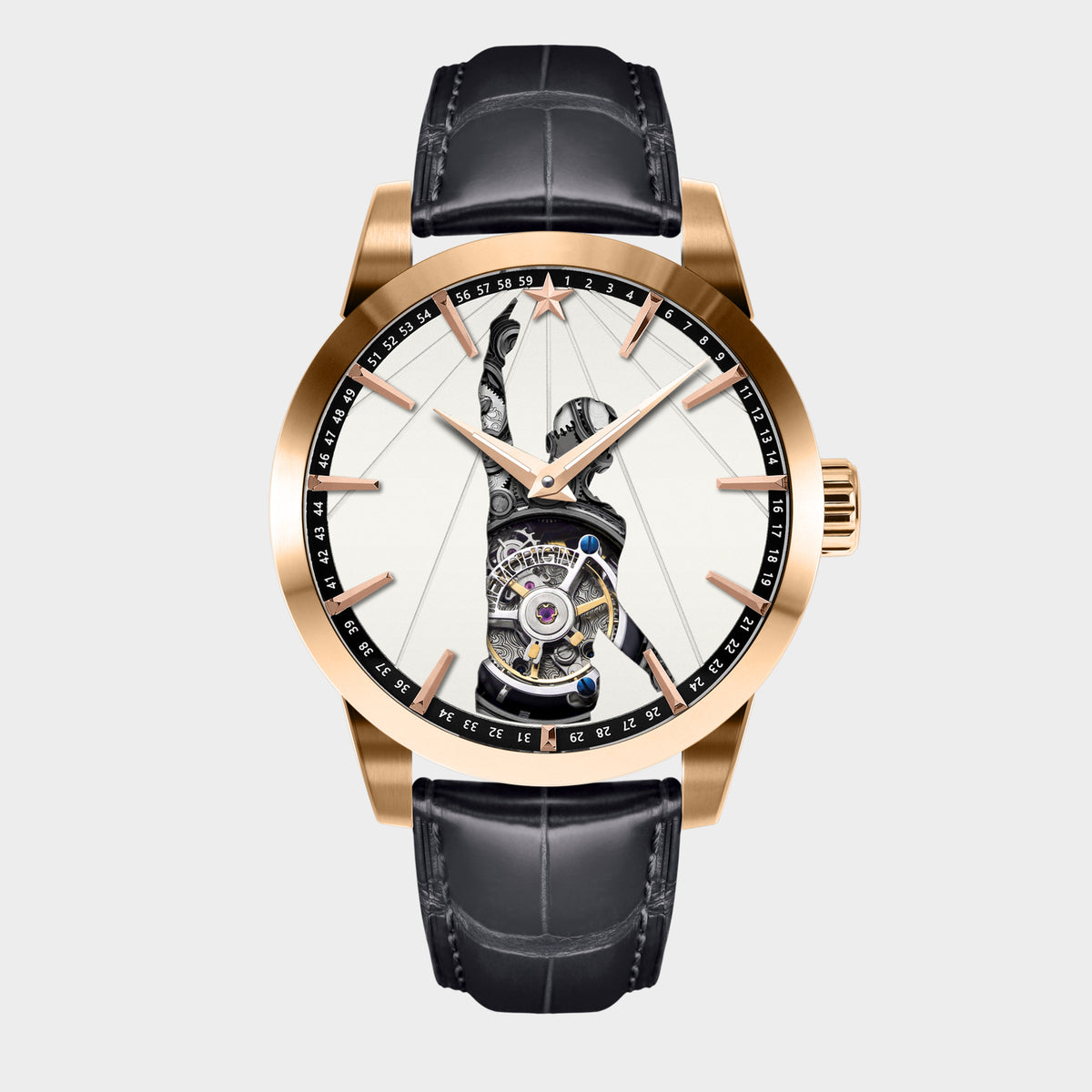 So Wa Wai Series - The Champion tourbillon watch front view