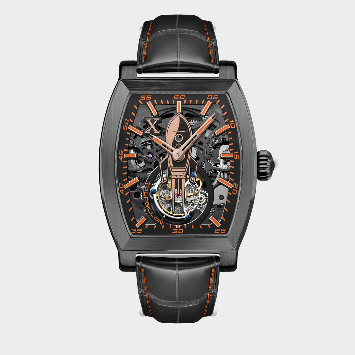 Infinity X Tourbillon Watch (Black ) front view
