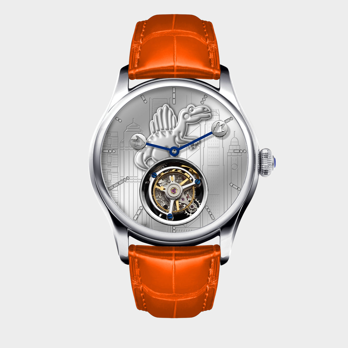 “The Legend of Dinosaur Big 8” Tourbillon front view